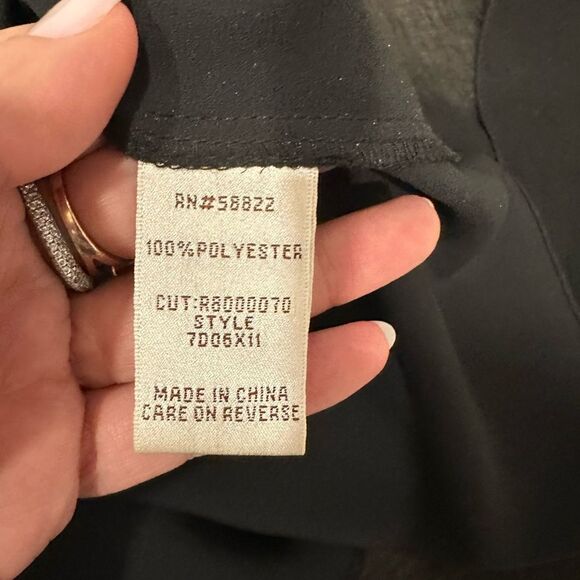 Max Studio Crepe Ruffled Tiered Skirt in Black Size M - Picture 7 of 8